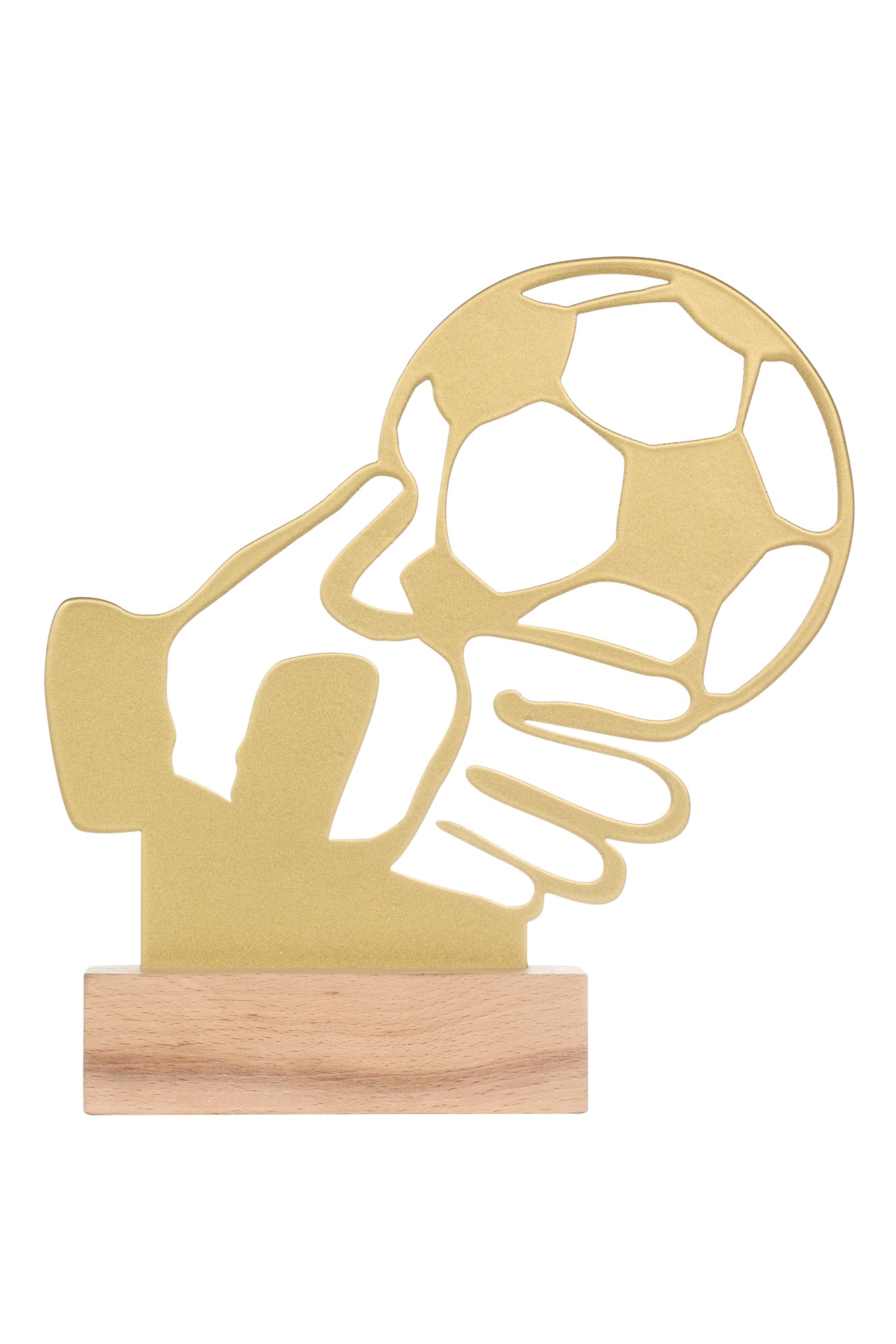 WM04  WOODEN/METAL STATUETTE GOALKEEPER  H:       WM04