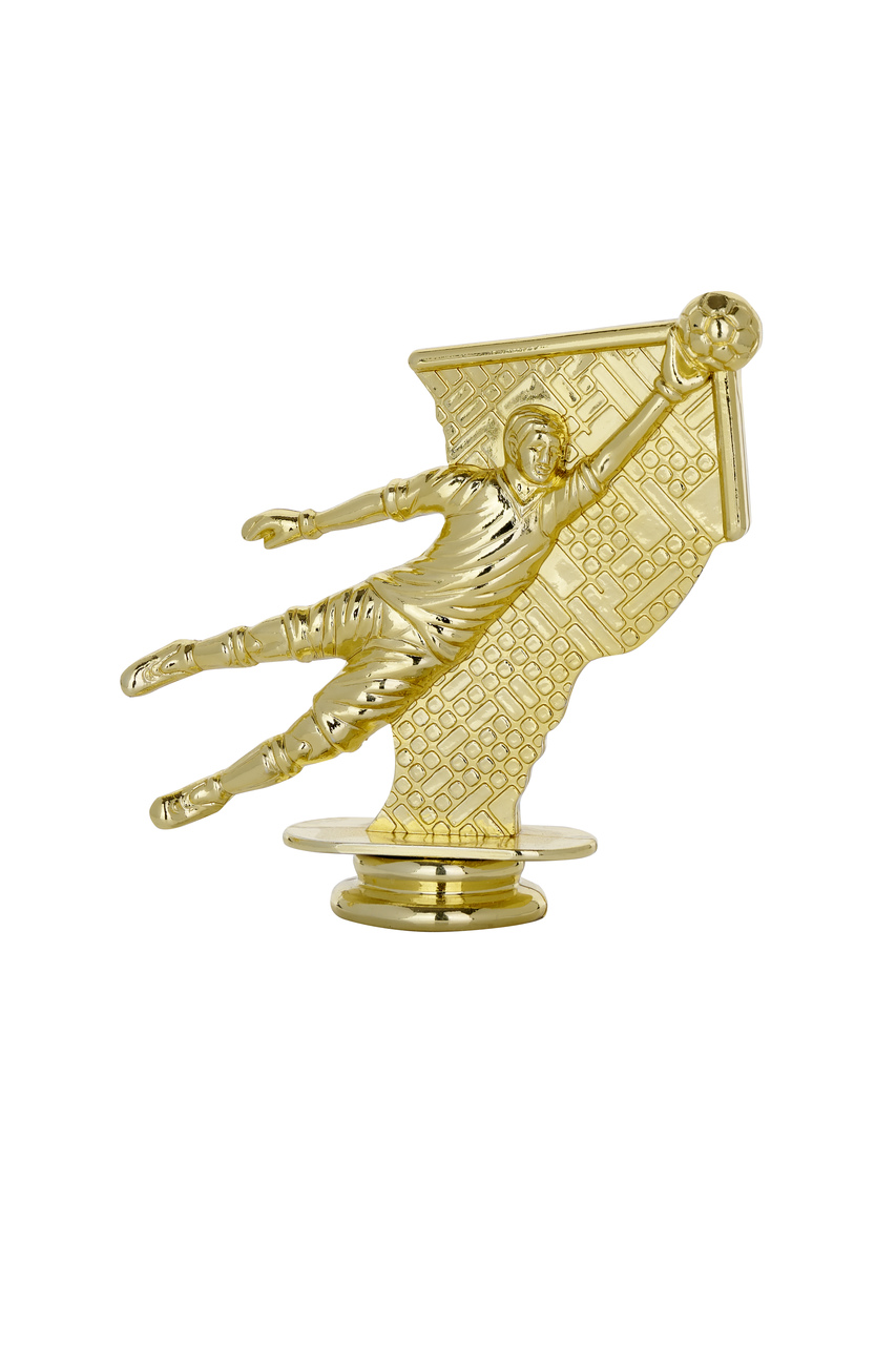  PLASTIC FIGURE PF 136  GOLD, GOALKEEPER  H: 110 MM  PF136