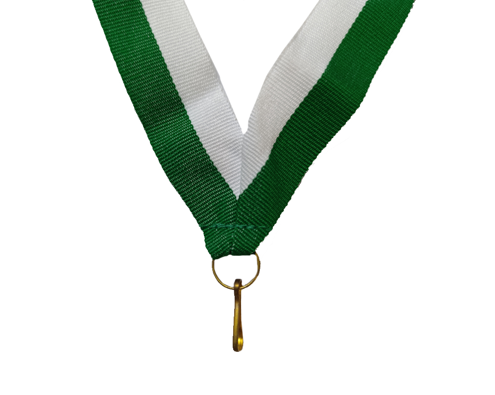 SZARFA V2-20 MM  BIAŁO ZIELONA