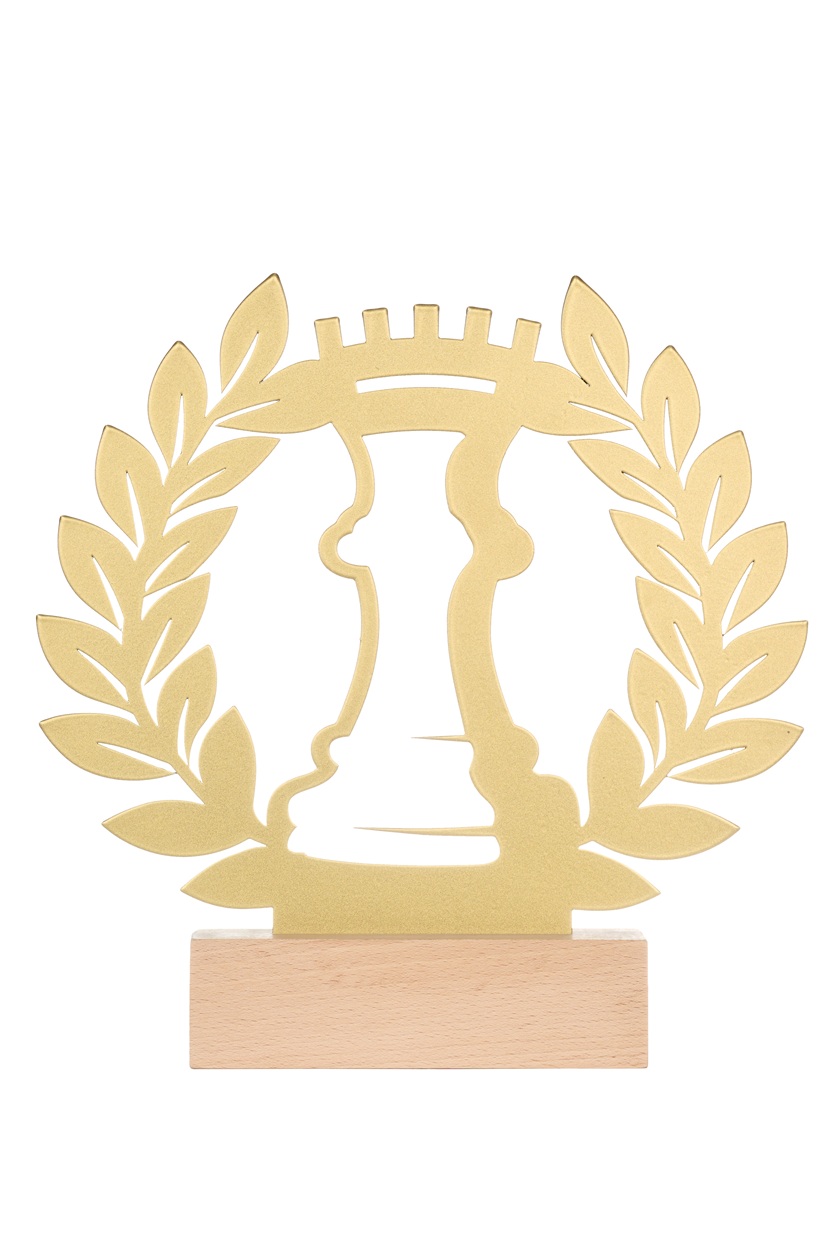 WM10  WOODEN/METAL STATUETTE CHESS H:       WM10